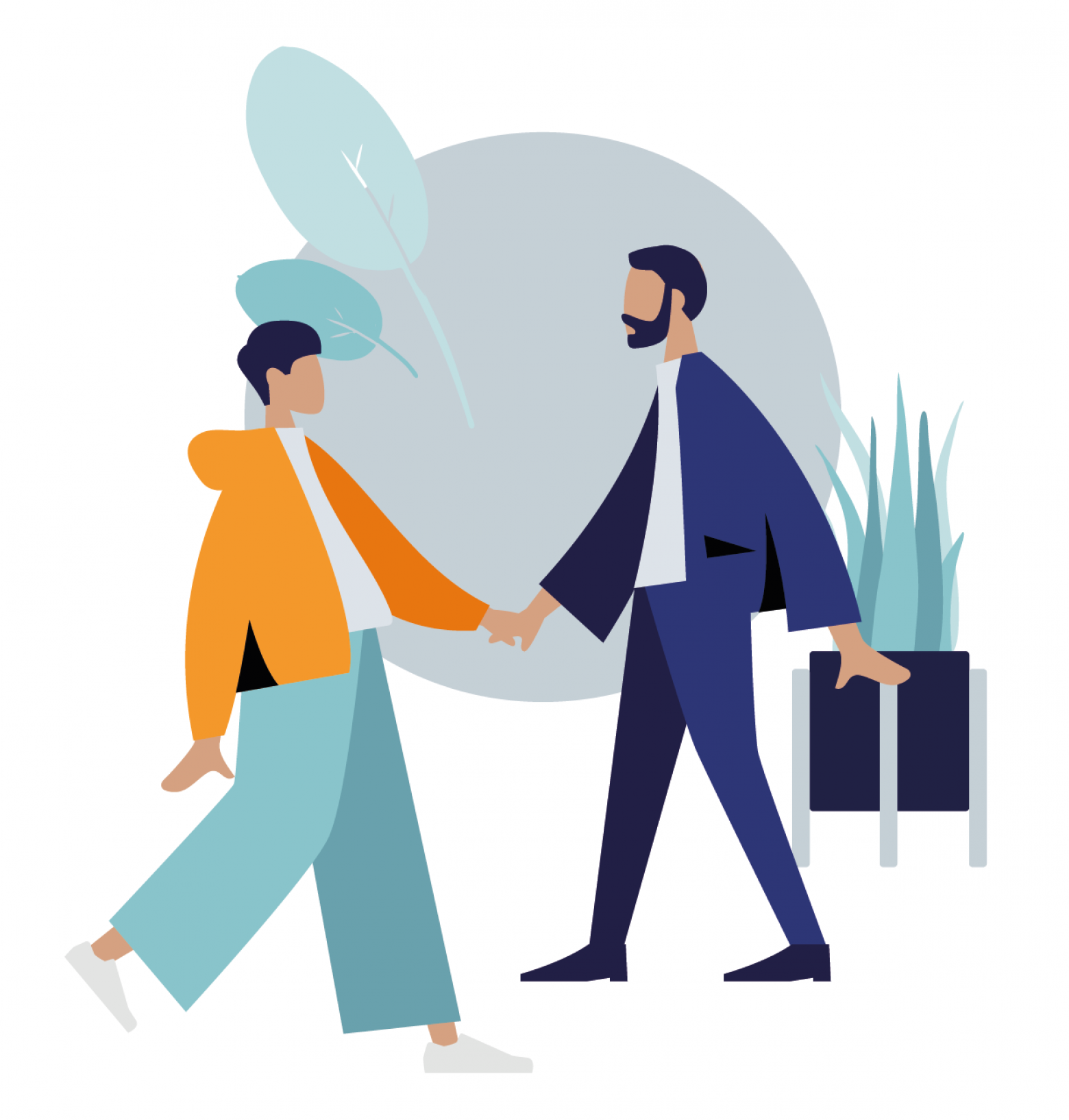 Två men holding hands